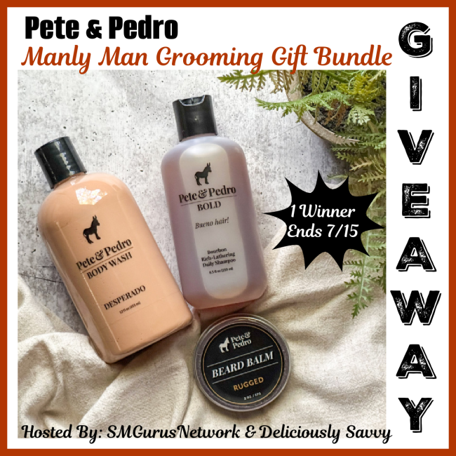 Pete & Pedro Manly Man Grooming Gift Bundle Giveaway – Ends 07/15/2024